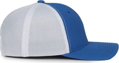 OC Sports MB2020PF Modern Performance Trucker Cap - Royal White - White / OSFM