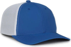 OC Sports MB2020PF Modern Performance Trucker Cap - Royal White - White / OSFM