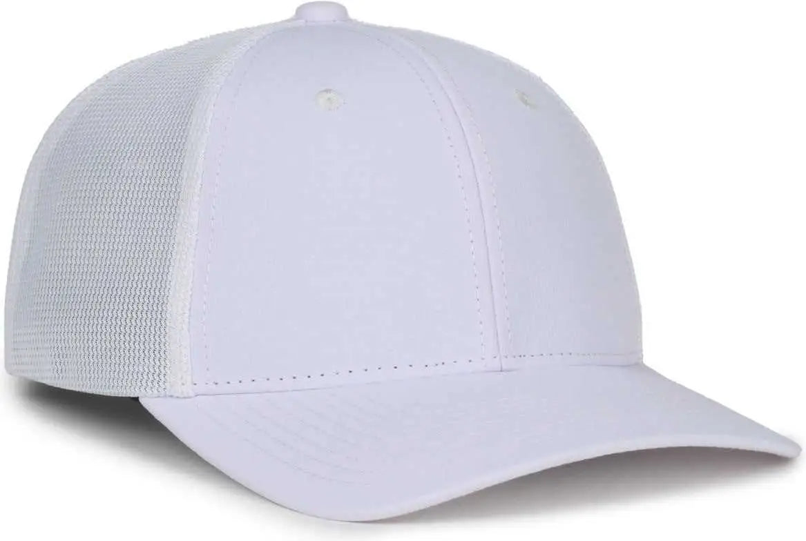 OC Sports MB2020PF Modern Performance Trucker Cap - White White - White / OSFM