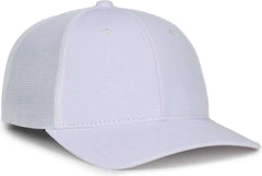 OC Sports MB2020PF Modern Performance Trucker Cap - White White - White / OSFM