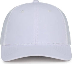 OC Sports MB2020PF Modern Performance Trucker Cap - White White - White / OSFM
