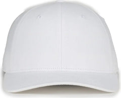 OC Sports MB2021 Modern Adjustable Solid Back Cap - White - White / OSFM