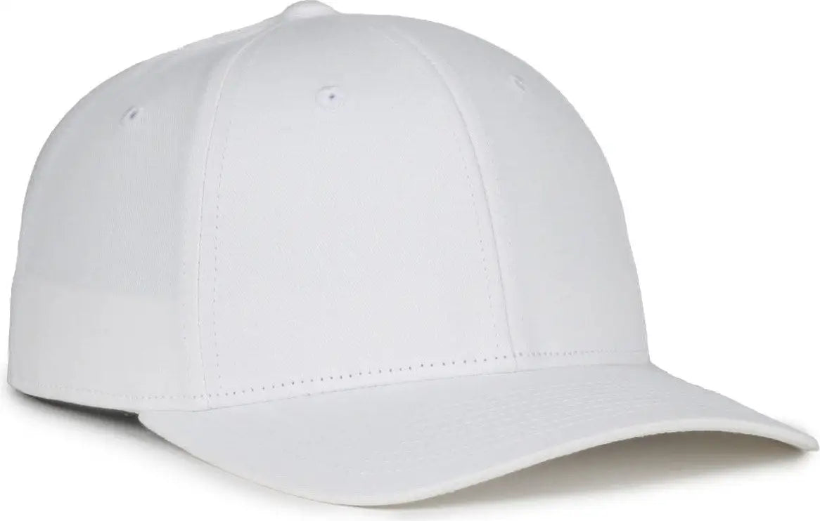 OC Sports MB2021 Modern Adjustable Solid Back Cap - White - White / OSFM