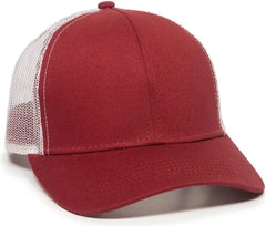 OC Sports MBW-600 Team Adjustable Mesh Back Ball Cap - Cardinal White - Cardinal White / Adult