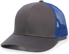 OC Sports MBW-600 Team Adjustable Mesh Back Ball Cap - Charcoal Royal - Dark Gray Royal / 6 7/8’’ - 7 1/2’’
