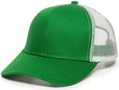 OC Sports MBW-600 Team Adjustable Mesh Back Ball Cap - Kelly White - Kelly White / 6 7/8’’ - 7 1/2’’
