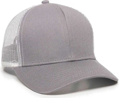 OC Sports MBW-600 Team Adjustable Mesh Back Ball Cap - Lt Gray White - Light Gray White / 6 7/8’’ - 7 1/2’’