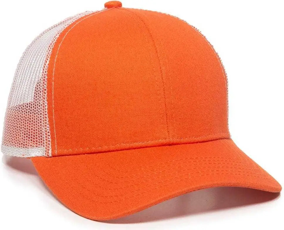 OC Sports MBW-600 Team Adjustable Mesh Back Ball Cap - Orange White - Orange White / 6 7/8’’ - 7 1/2’’