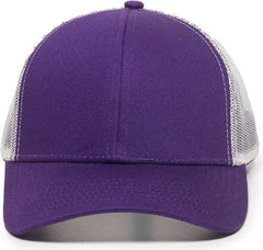 OC Sports MBW-600 Team Adjustable Mesh Back Ball Cap - Purple White - Purple White / 6 7/8’’ - 7 1/2’’