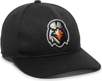 OC Sports MIN-350 MiLB Replica Polyester Baseball Cap - Aberdeen Ironbirds Black - Black / 6 3/8’’ - 7’’