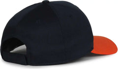 OC Sports MIN-350 MiLB Replica Polyester Baseball Cap - Bowling Green Hot Rods Navy Orange