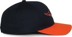 OC Sports MIN-350 MiLB Replica Polyester Baseball Cap - Bowling Green Hot Rods Navy Orange