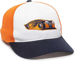 OC Sports MIN-350 MiLB Replica Polyester Baseball Cap - Bowling Green Hot Rods White Orange - White Orange / 6 3/8’’