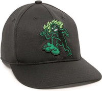 OC Sports MIN-350 MiLB Replica Polyester Baseball Cap - Eugene Emeralds Black - Black / 6 3/8’’ - 7’’