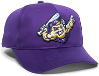 OC Sports MIN-350 MiLB Replica Polyester Baseball Cap - Fort Myers Mighty Mussels Purple 2FY - Purple / 6 3/8’’ - 7’’