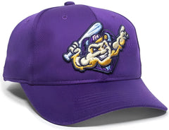 OC Sports MIN-350 MiLB Replica Polyester Baseball Cap - Fort Myers Mighty Mussels Purple 2FY - Purple / 6 3/8’’ - 7’’