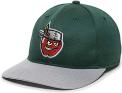 OC Sports MIN-350 MiLB Replica Polyester Baseball Cap - Fort Wayne Tincaps Dk Green Lt Gray
