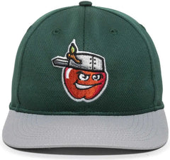 OC Sports MIN-350 MiLB Replica Polyester Baseball Cap - Fort Wayne Tincaps Dk Green Lt Gray