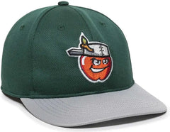 OC Sports MIN-350 MiLB Replica Polyester Baseball Cap - Fort Wayne Tincaps Dk Green Lt Gray - Forest Light Gray / 6