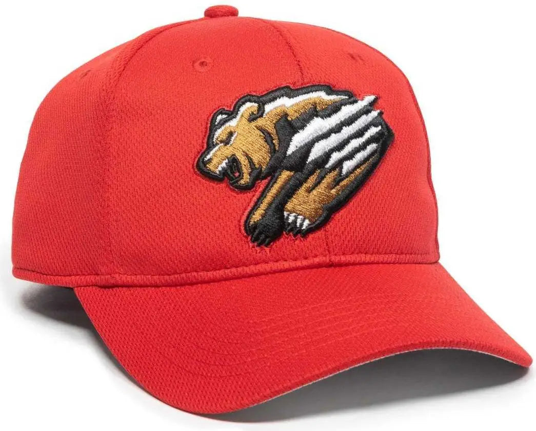 OC Sports MIN-350 MiLB Replica Polyester Baseball Cap - Fresno-Grizzlies Red - Red / 6 3/8’’ - 7’’