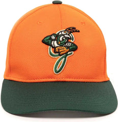 OC Sports MIN-350 MiLB Replica Polyester Baseball Cap - Greensboro Grasshoppers Orange Dark Green 2GGH