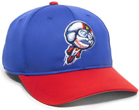 OC Sports MIN-350 MiLB Replica Polyester Baseball Cap - Kannapolis Cannon Ballers Royal Red - Royal Red / 6 3/8’’ - 7’’