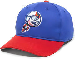 OC Sports MIN-350 MiLB Replica Polyester Baseball Cap - Kannapolis Cannon Ballers Royal Red
