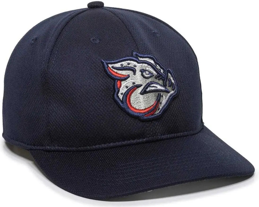 OC Sports MIN-350 MiLB Replica Polyester Baseball Cap - Lehigh Valley Ironpigs - Navy / 6 3/8’’ - 7’’
