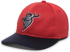 OC Sports MIN-350 MiLB Replica Polyester Baseball Cap - Louisville Bats Red Navy