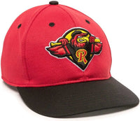 OC Sports MIN-350 MiLB Replica Polyester Baseball Cap - Rochester - Red Black / 6 3/8’’ - 7’’