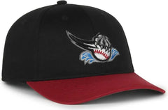 OC Sports MIN-350 MiLB Replica Polyester Baseball Cap - Sacramento River Cats Black Brick 2SRH - Black Brown / Youth