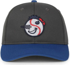 OC Sports MIN-350 MiLB Replica Polyester Baseball Cap - Tulsa Drillers Graphite Royal 2TD