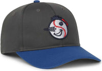 OC Sports MIN-350 MiLB Replica Polyester Baseball Cap - Tulsa Drillers Graphite Royal 2TD - Dark Gray Royal / Youth