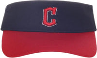 OC Sports MLB-185 Traditional Visor - Cleveland Guardians - Black Red / One Size Fits Most