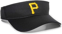 OC Sports MLB-185 Traditional Visor - Pittsburgh Pirates - Black / One Size Fits Most