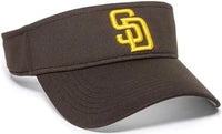 OC Sports MLB-185 Traditional Visor - San Diego Padres - Brown / One Size Fits Most