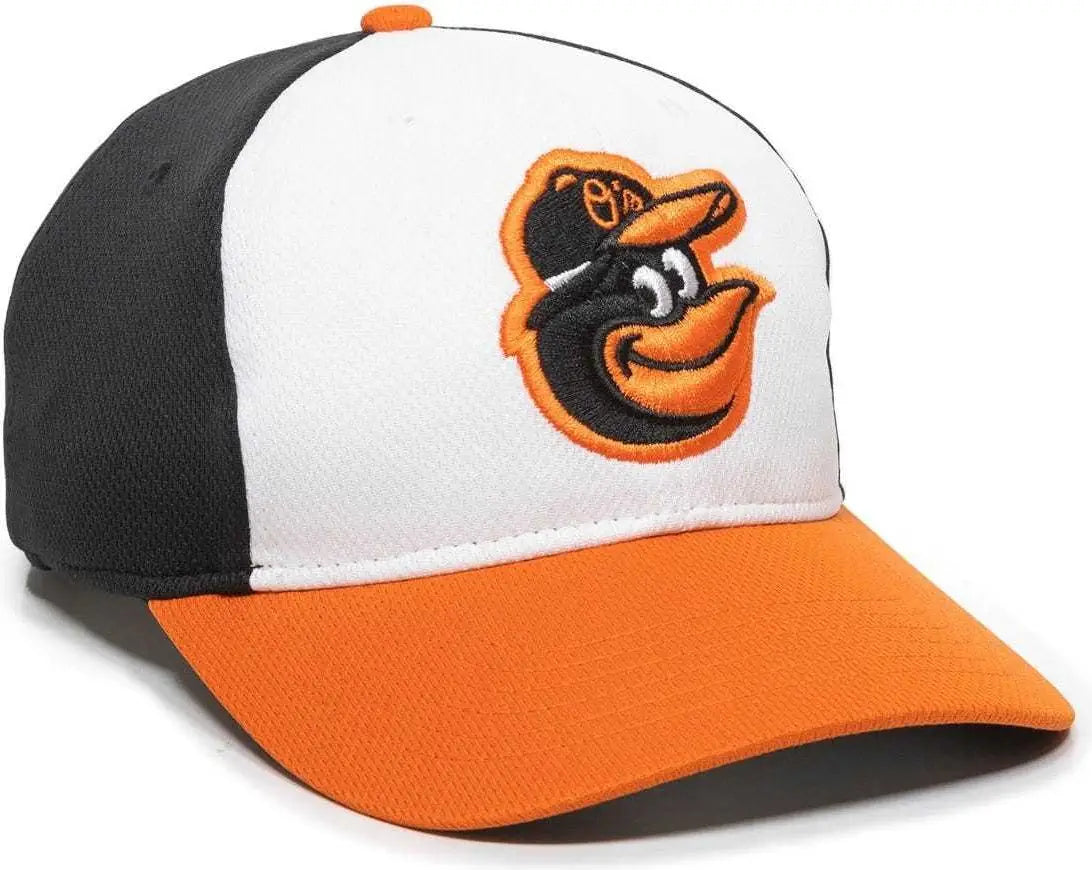 OC Sports MLB-350 MLB Polyester Baseball Adjustable Cap - Baltimore Orioles Home - White Orange / 6 3/8’’ - 7’’