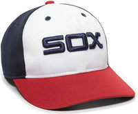 OC Sports MLB-350 MLB Polyester Baseball Adjustable Cap - Chicago White Sox Legacy - White Navy / 6 3/8’’ - 7’’