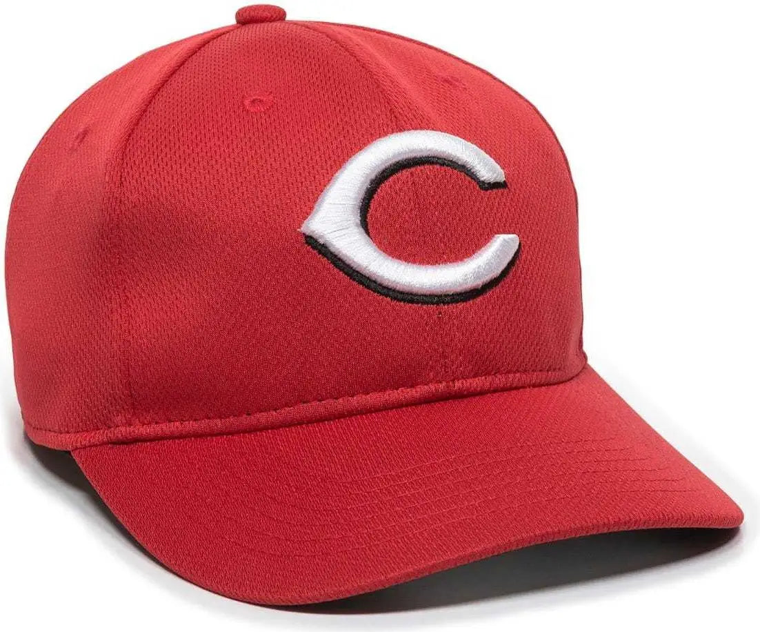 OC Sports MLB-350 MLB Polyester Baseball Adjustable Cap - Cincinnati Reds Home - Red / 6 3/8’’ - 7’’