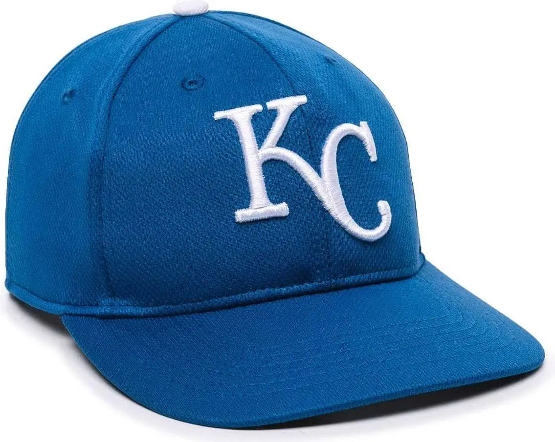 OC Sports MLB-350 MLB Polyester Baseball Adjustable Cap - Kansas City Royals Home & Road - Royal / 6 3/8’’ - 7’’