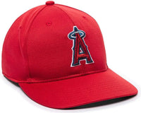 OC Sports MLB-350 MLB Polyester Baseball Adjustable Cap - Los Angeles Angels Home & Road - Red / 6 3/8’’ - 7’’