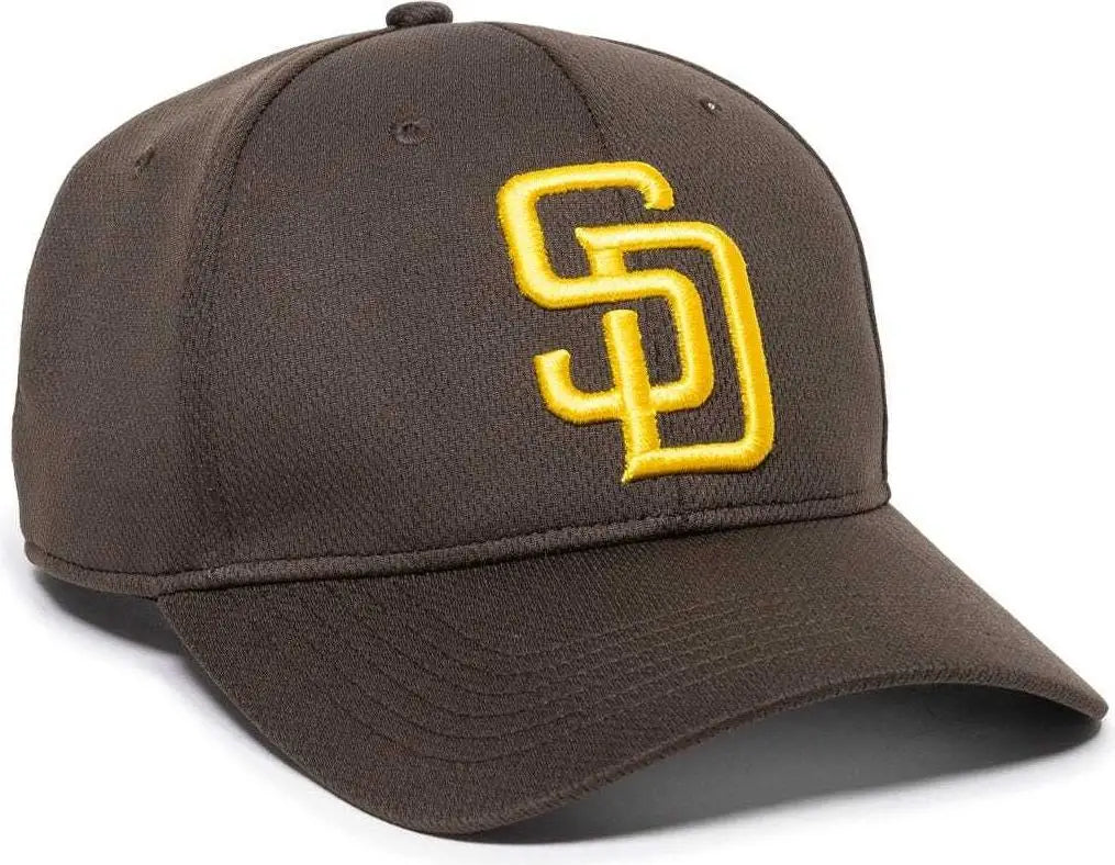 OC Sports MLB-350 MLB Polyester Baseball Adjustable Cap - San Diego Padres Home - Brown / 6 3/8’’ - 7’’