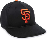 OC Sports MLB 350 MLB Polyester Baseball Adjustable Cap San Francisco Giants Home & Road Black / 6 3/8’’ 7’’