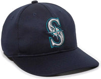 OC Sports MLB-350 MLB Polyester Baseball Adjustable Cap - Seattle Mariners Home & Road - Navy / 6 3/8’’ - 7’’