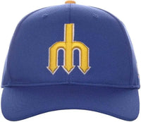 OC Sports MLB-350 MLB Polyester Baseball Adjustable Cap - Seattle Mariners Legacy - Royal / 6 3/8’’ - 7’’