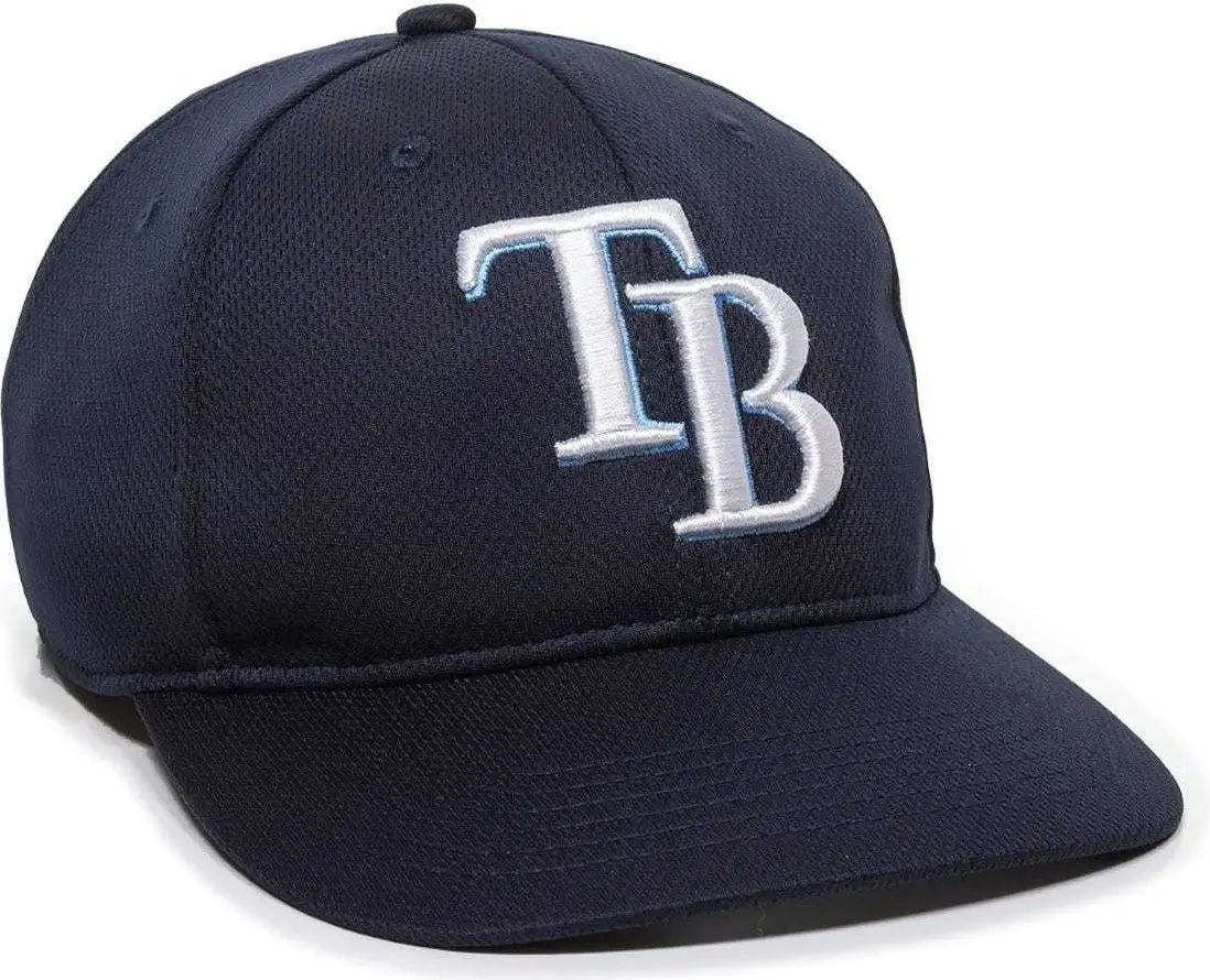 OC Sports MLB-350 MLB Polyester Baseball Adjustable Cap - Tampa Bay Rays Home and Road - Black / 6 3/8’’ - 7’’
