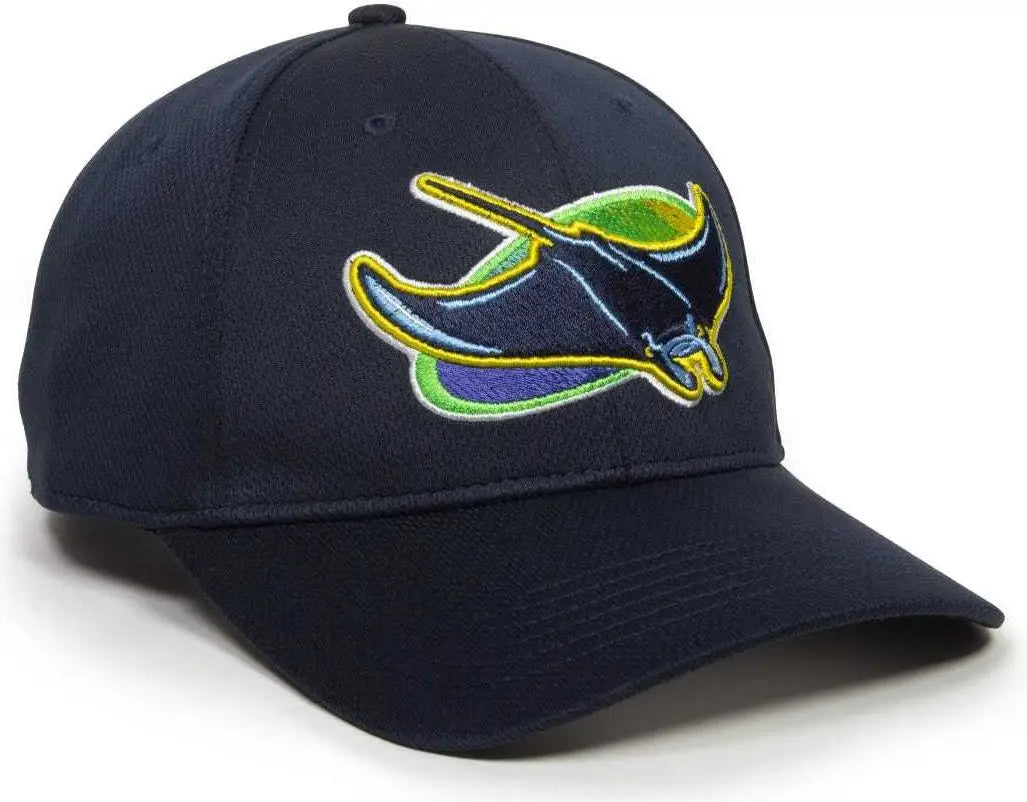 OC Sports MLB-350 MLB Polyester Baseball Adjustable Cap - Tampa Bay Rays Legacy - Navy / 6 3/8’’ - 7’’