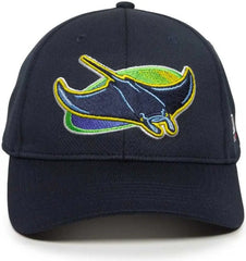 OC Sports MLB-350 MLB Polyester Baseball Adjustable Cap - Tampa Bay Rays Legacy