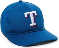 OC Sports MLB-350 MLB Polyester Baseball Adjustable Cap - Texas Rangers Home & Road - Royal / 6 3/8’’ - 7’’