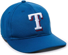 OC Sports MLB-350 MLB Polyester Baseball Adjustable Cap - Texas Rangers Home & Road - Royal / 6 3/8’’ - 7’’